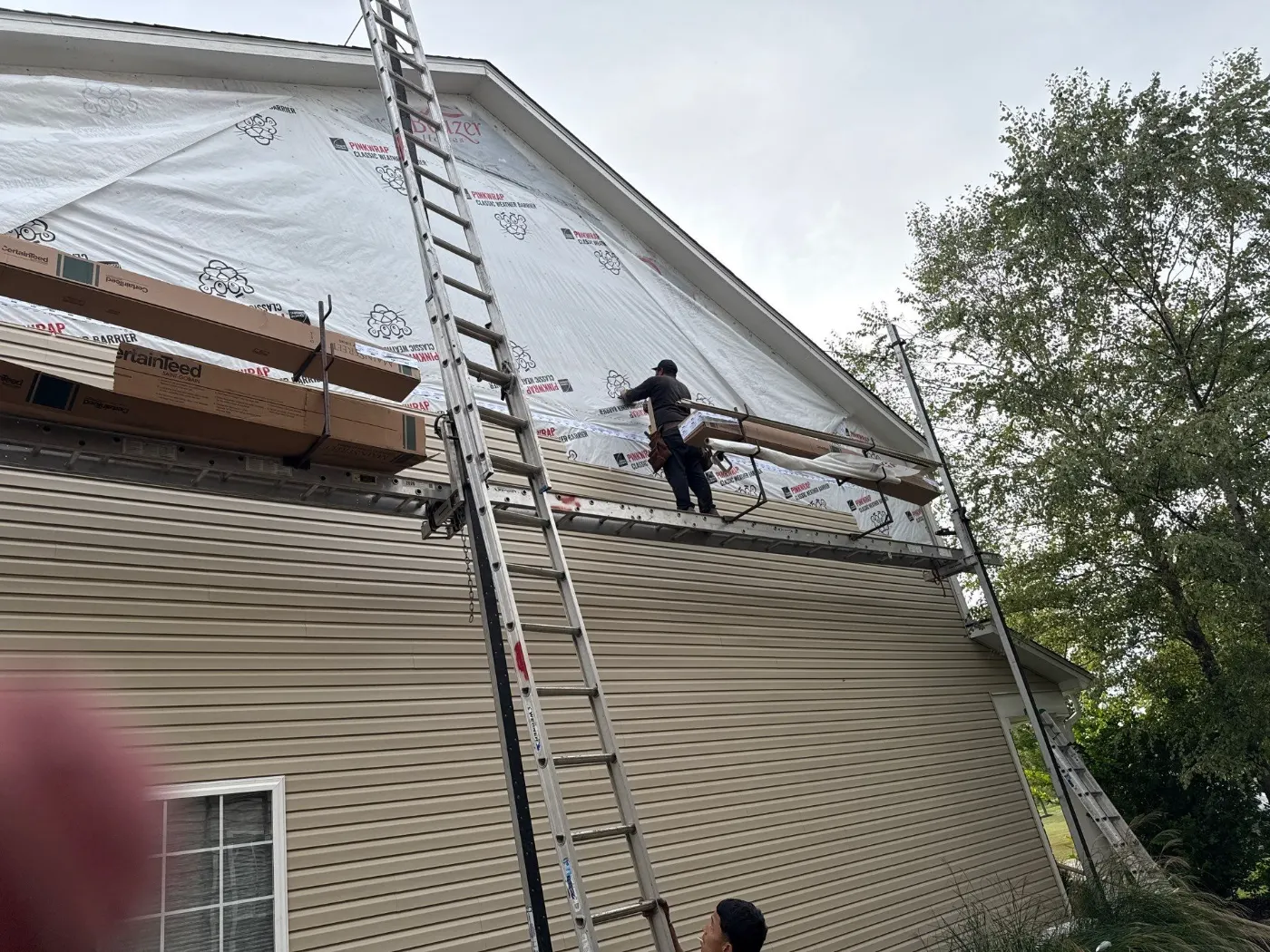 Flashing and seam work in Brookshire